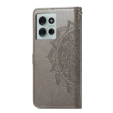 For Motorola Moto G75 5G Wallet Case Mandala Flower Leather Phone Cover Stand View