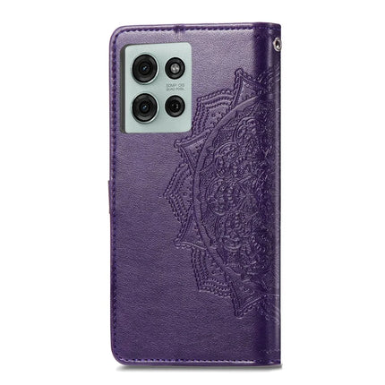 For Motorola Moto G75 5G Wallet Case Mandala Flower Leather Phone Cover Stand View
