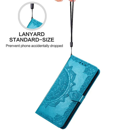 For Motorola Moto G75 5G Wallet Case Mandala Flower Leather Phone Cover Stand View