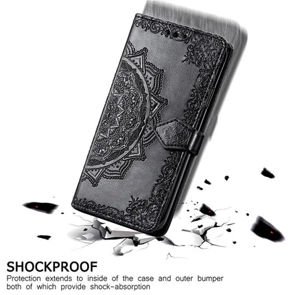For Motorola Moto G75 5G Wallet Case Mandala Flower Leather Phone Cover Stand View