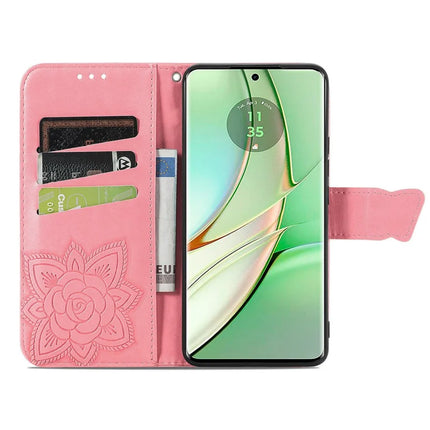 For Motorola Moto G75 5G Case PU Leather Wallet Phone Cover Butterfly Pattern