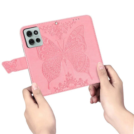 For Motorola Moto G75 5G Case PU Leather Wallet Phone Cover Butterfly Pattern
