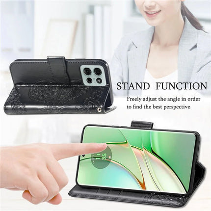 For Motorola Moto G75 5G Case PU Leather Wallet Phone Cover Butterfly Pattern