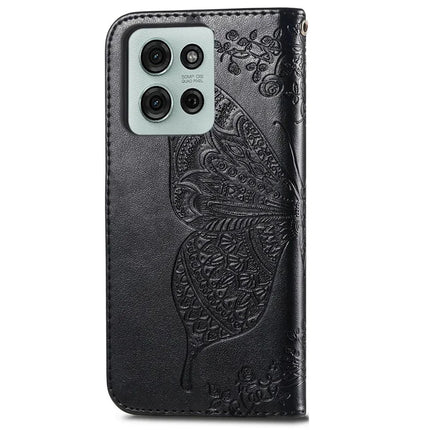 For Motorola Moto G75 5G Case PU Leather Wallet Phone Cover Butterfly Pattern