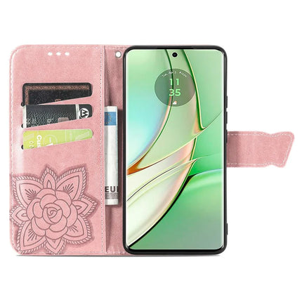 For Motorola Moto G75 5G Case PU Leather Wallet Phone Cover Butterfly Pattern
