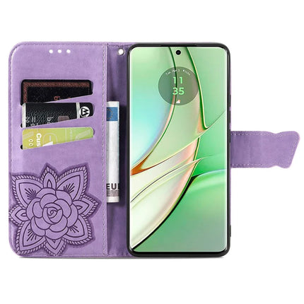For Motorola Moto G75 5G Case PU Leather Wallet Phone Cover Butterfly Pattern