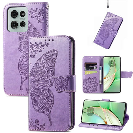 For Motorola Moto G75 5G Case PU Leather Wallet Phone Cover Butterfly Pattern