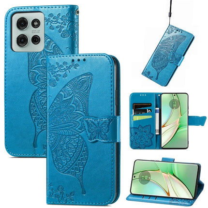 For Motorola Moto G75 5G Case PU Leather Wallet Phone Cover Butterfly Pattern