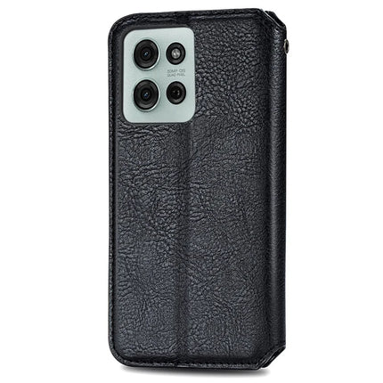 For Motorola Moto G75 5G PU Leather Case Rhombus Imprint Wallet Stand Phone Cover