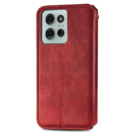 For Motorola Moto G75 5G PU Leather Case Rhombus Imprint Wallet Stand Phone Cover