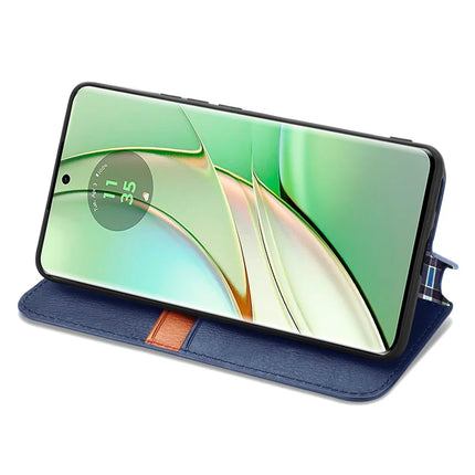 For Motorola Moto G75 5G PU Leather Case Rhombus Imprint Wallet Stand Phone Cover