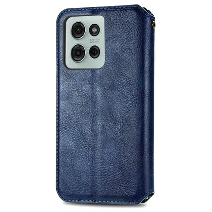 For Motorola Moto G75 5G PU Leather Case Rhombus Imprint Wallet Stand Phone Cover