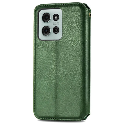 For Motorola Moto G75 5G PU Leather Case Rhombus Imprint Wallet Stand Phone Cover