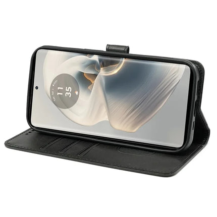 For Motorola Edge 50 Pro 5G Case Calf Texture Leather Stand Book Style Phone Cover