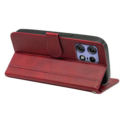 For Motorola Edge 50 Pro 5G Case Calf Texture Leather Stand Book Style Phone Cover
