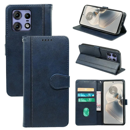 For Motorola Edge 50 Pro 5G Case Calf Texture Leather Stand Book Style Phone Cover