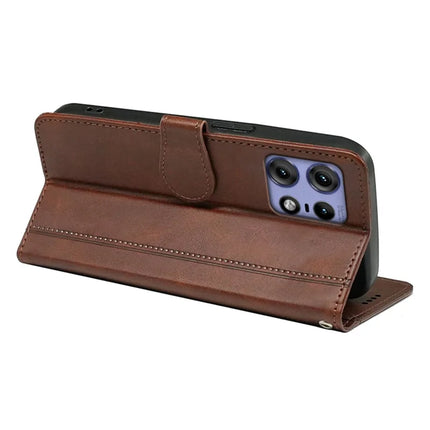 For Motorola Edge 50 Pro 5G Case Calf Texture Leather Stand Book Style Phone Cover