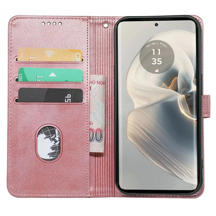 For Motorola Edge 50 Pro 5G Case Calf Texture Leather Stand Book Style Phone Cover