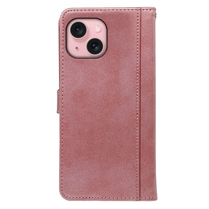 For iPhone 14 Case Calf Texture Leather Stand Book Style Phone Cover