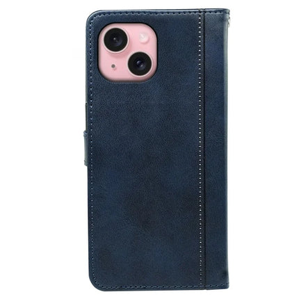 For iPhone 14 Case Calf Texture Leather Stand Book Style Phone Cover