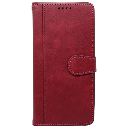 For iPhone 14 Case Calf Texture Leather Stand Book Style Phone Cover