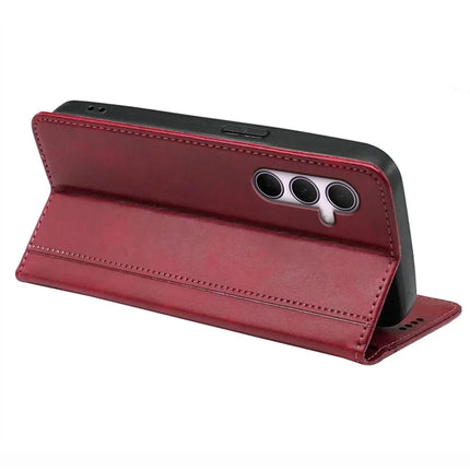 For Samsung Galaxy A16 5G  /  4G Case Hidden Magnetic Closure Calf Texture Leather Phone Cover