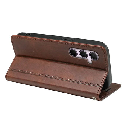 For Samsung Galaxy A16 5G  /  4G Case Hidden Magnetic Closure Calf Texture Leather Phone Cover