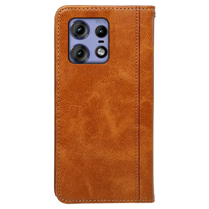 For Motorola Edge 50 Pro 5G Case Hidden Magnetic Closure Calf Texture Leather Phone Cover