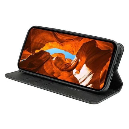 For Motorola Edge 50 Pro 5G Case Hidden Magnetic Closure Calf Texture Leather Phone Cover