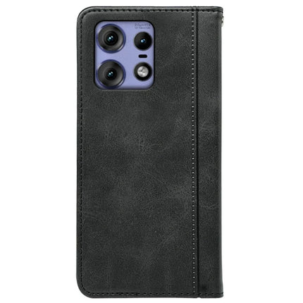 For Motorola Edge 50 Pro 5G Case Hidden Magnetic Closure Calf Texture Leather Phone Cover