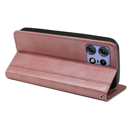 For Motorola Edge 50 Pro 5G Case Hidden Magnetic Closure Calf Texture Leather Phone Cover