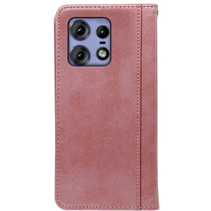 For Motorola Edge 50 Pro 5G Case Hidden Magnetic Closure Calf Texture Leather Phone Cover