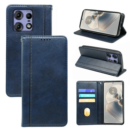 For Motorola Edge 50 Pro 5G Case Hidden Magnetic Closure Calf Texture Leather Phone Cover