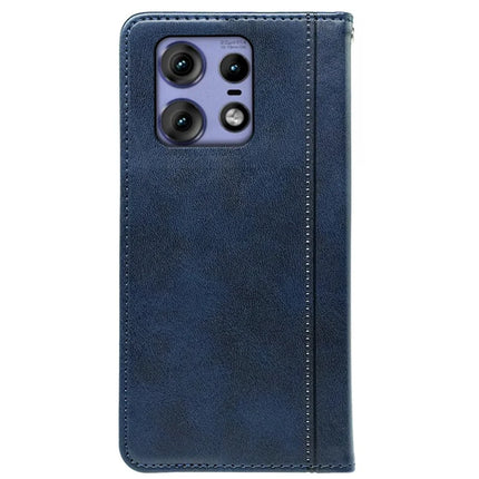 For Motorola Edge 50 Pro 5G Case Hidden Magnetic Closure Calf Texture Leather Phone Cover