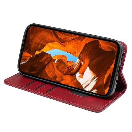 For Motorola Edge 50 Pro 5G Case Hidden Magnetic Closure Calf Texture Leather Phone Cover