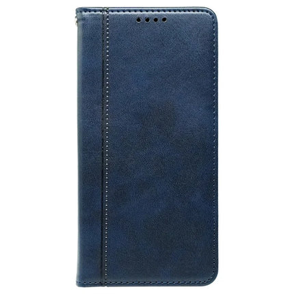 For iPhone 14 Case Hidden Magnetic Closure Calf Texture Leather Phone Cover