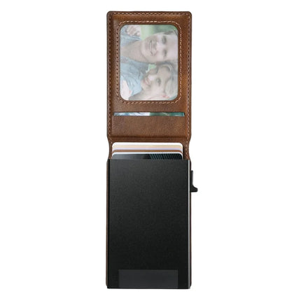 SUTENI H19 For iPhone 16 Pro Max Magnetic Case Waxy Texture Card Slots Leather Back Phone Cover