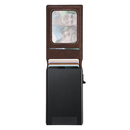 SUTENI H19 For iPhone 16 Pro Magnetic Case Card Holder Kickstand Litchi Texture Leather Back Cover