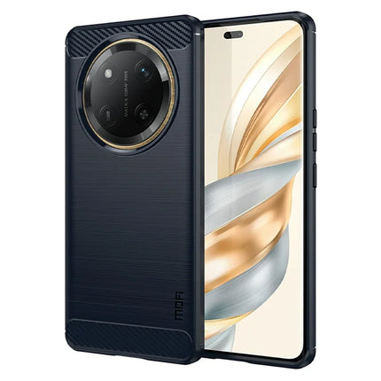 MOFI JK TPU Series-1 For Honor X60 Pro 5G Case Carbon Fiber Texture TPU Soft Phone Cover - Blue