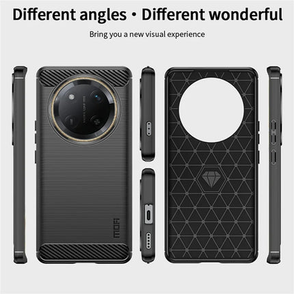 MOFI JK TPU Series-1 For Honor X60 Pro 5G Case Carbon Fiber Texture TPU Soft Phone Cover