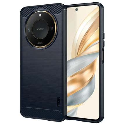 MOFI JK TPU Series-1 For Honor X60 5G Case Carbon Fiber Texture TPU Soft Phone Cover - Blue