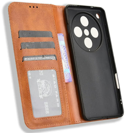 For Oppo Find X8 Pro 5G Leather Case Wallet Stand Retro Texture Phone Cover