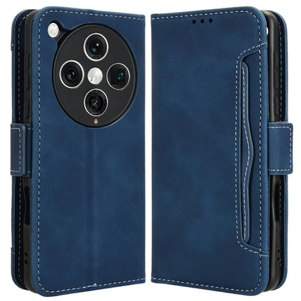 For Oppo Find X8 Pro 5G Leather Case Phone Wallet Cover with Multiple Card Slots - Blue