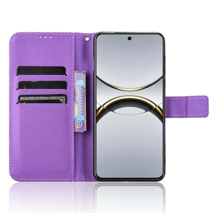For Oppo Find X8 Pro 5G Case PU Leather Diamond Texture Wallet Phone Cover