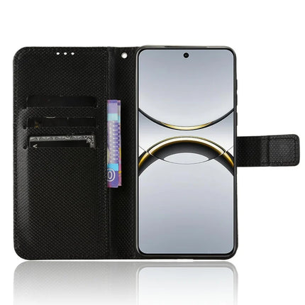 For Oppo Find X8 Pro 5G Case PU Leather Diamond Texture Wallet Phone Cover