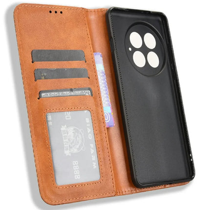 For OnePlus 13 Leather Case Wallet Stand Retro Texture Phone Cover