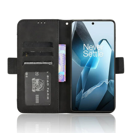 For OnePlus 13 Leather Case Phone Wallet Cover with Multiple Card Slots