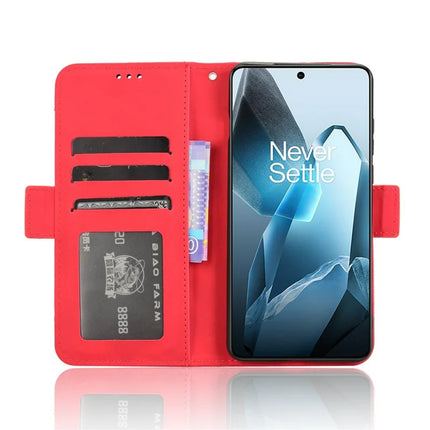 For OnePlus 13 Leather Case Phone Wallet Cover with Multiple Card Slots