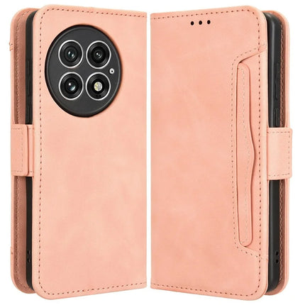 For OnePlus 13 Leather Case Phone Wallet Cover with Multiple Card Slots - Pink