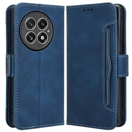 For OnePlus 13 Leather Case Phone Wallet Cover with Multiple Card Slots - Blue